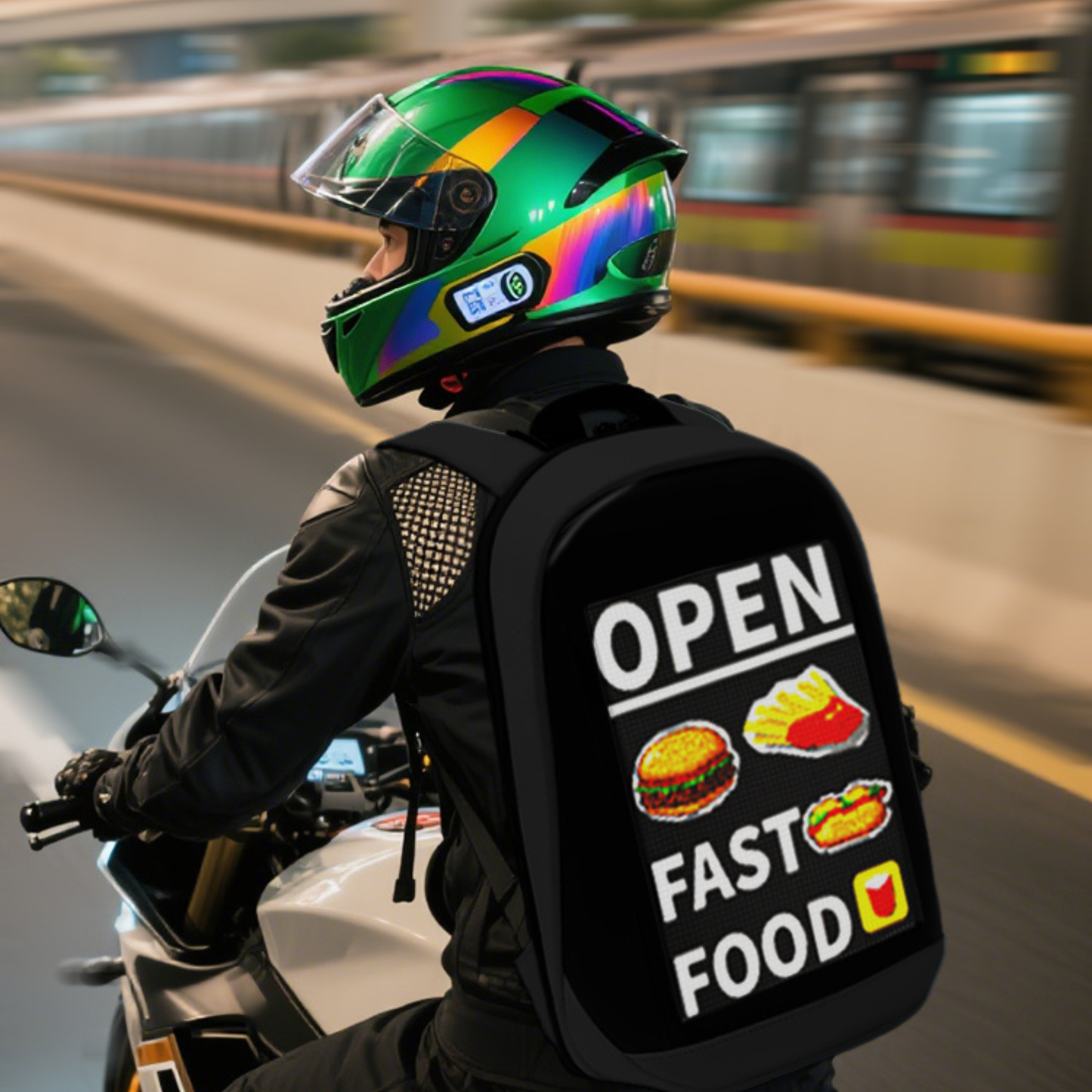 LED Pixel Backpack Max – 96×128 HD LED Display