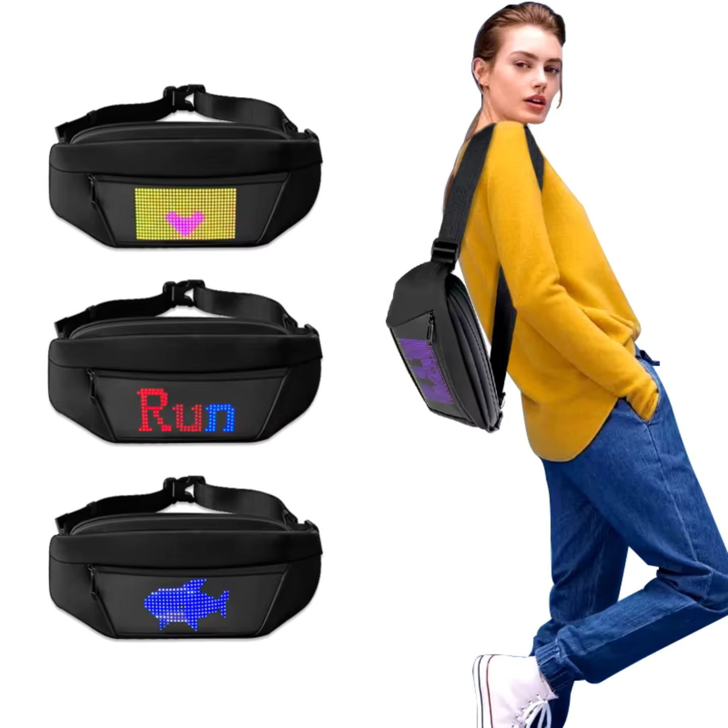 LED Fanny Pack Mini – 16×32 Pixel Display