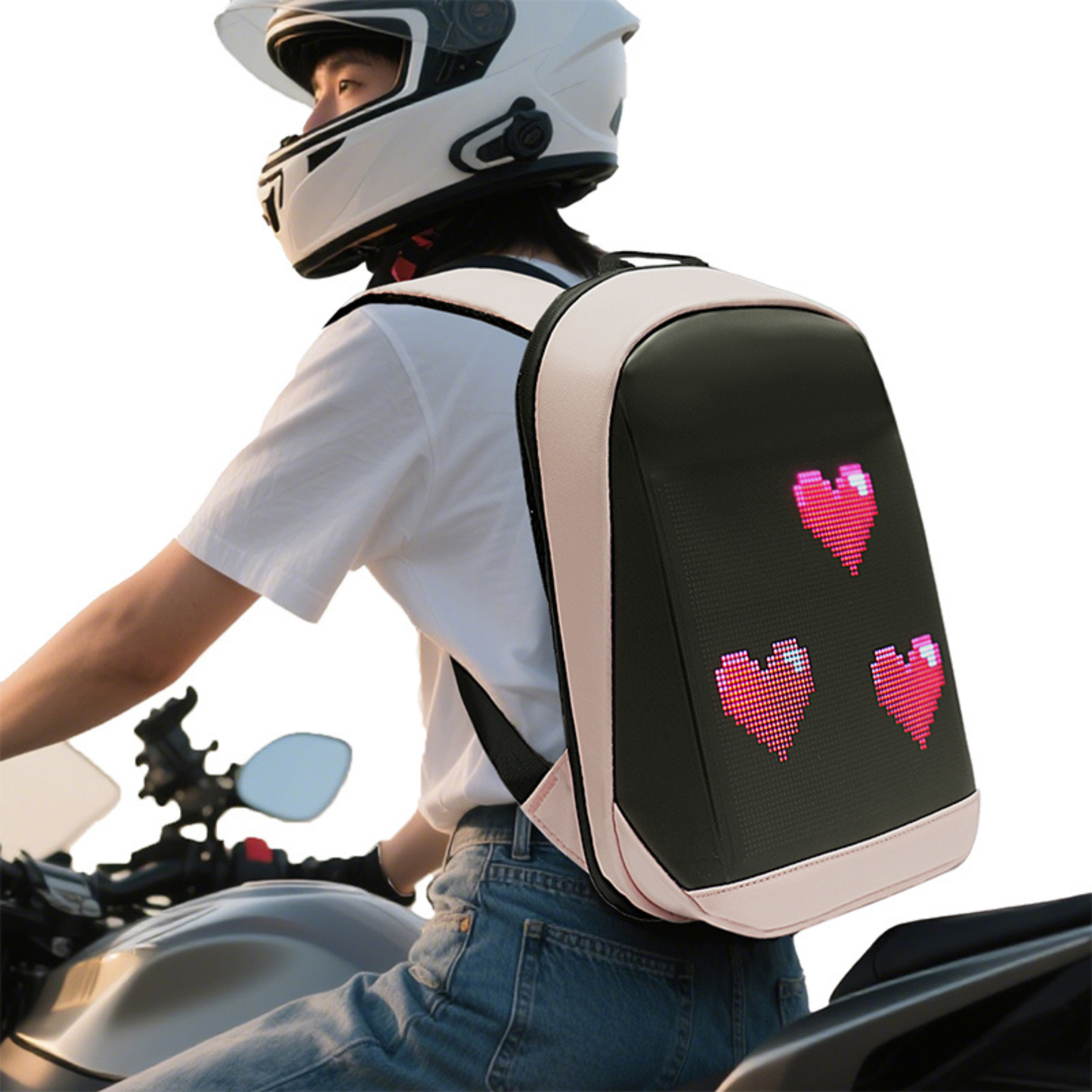 LED Fashion Backpack – Stylish 64×64 Pixel Display