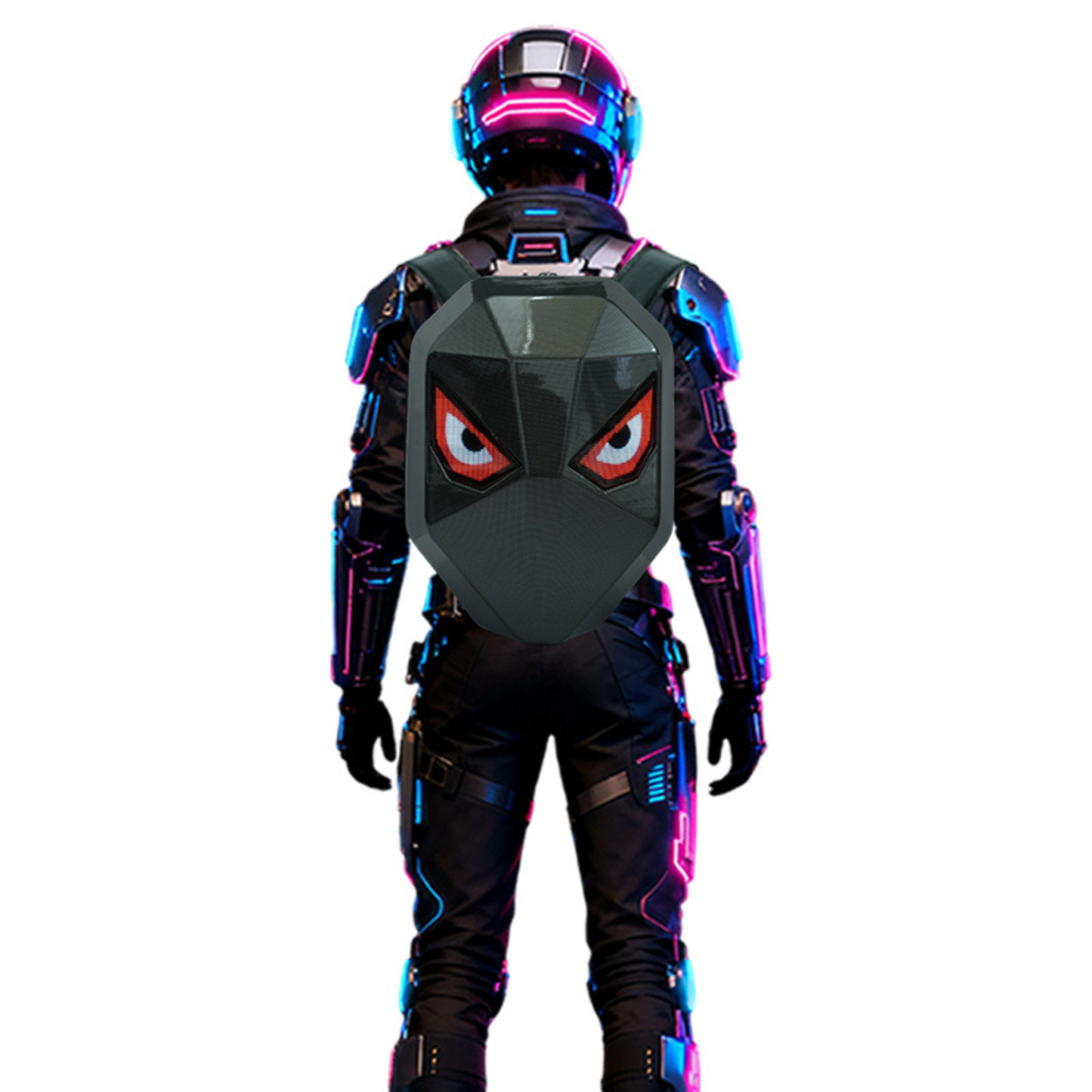 LED Demon Eye Armor Backpack – 48×96 Custom Display