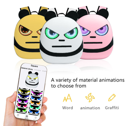 LED Panda Backpack – 16×64 Custom Display