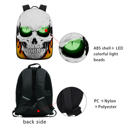 LED Skull Backpack – 20×64 Custom Display
