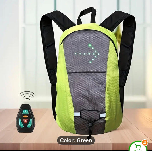 LED Cycling Safety Backpack with Wireless Turn Signals