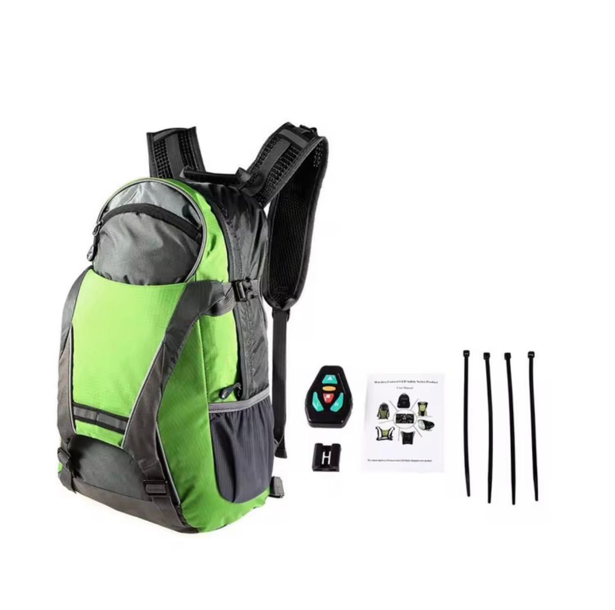 LED Cycling Safety Backpack with Wireless Turn Signals