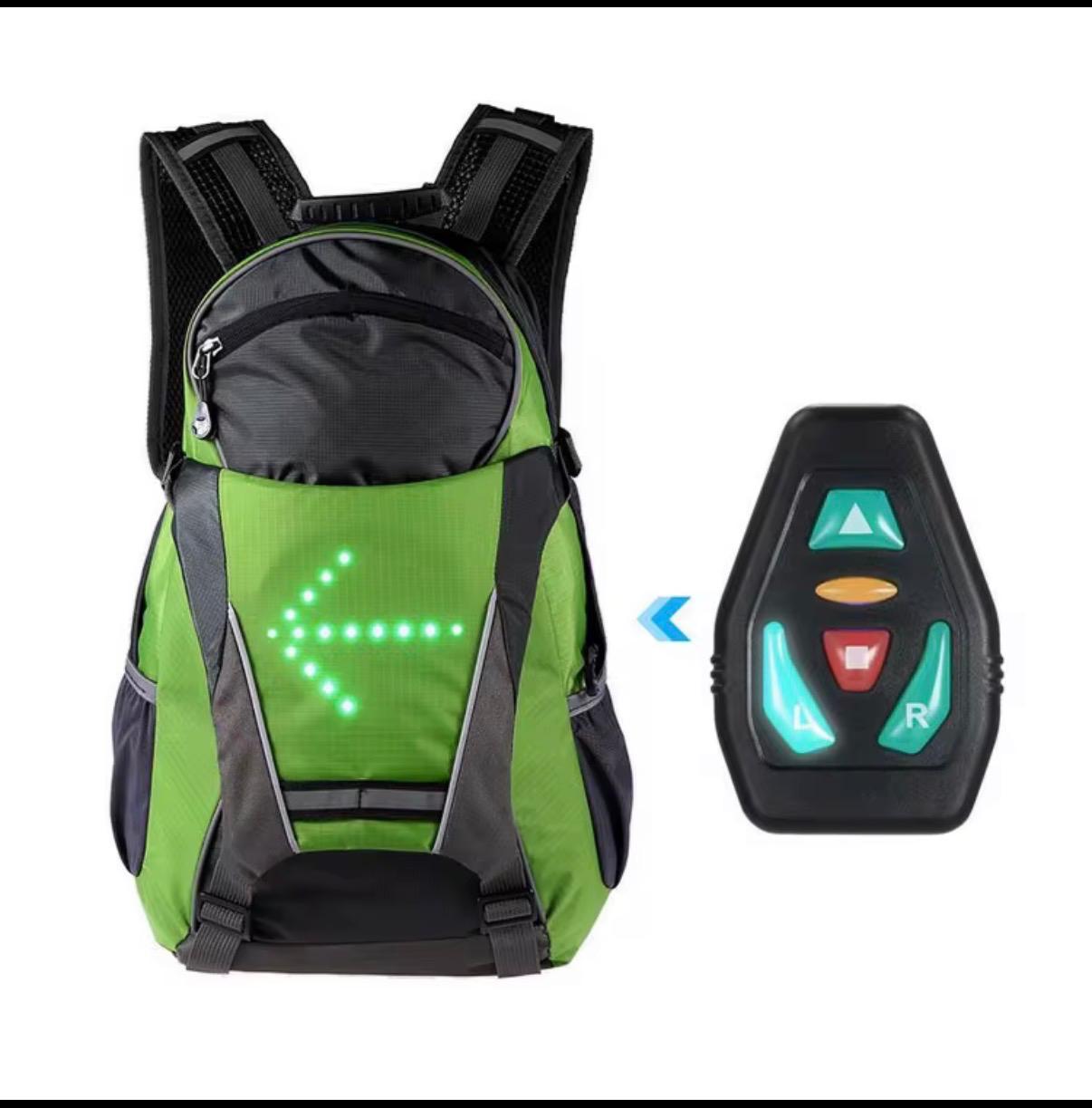 LED Cycling Safety Backpack with Wireless Turn Signals