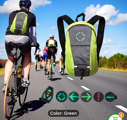 LED Cycling Safety Backpack with Wireless Turn Signals