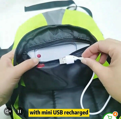 LED Cycling Safety Backpack with Wireless Turn Signals