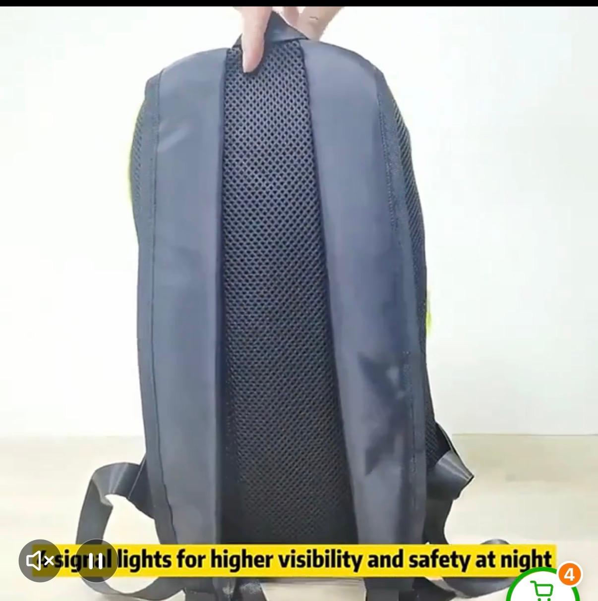 LED Cycling Safety Backpack with Wireless Turn Signals